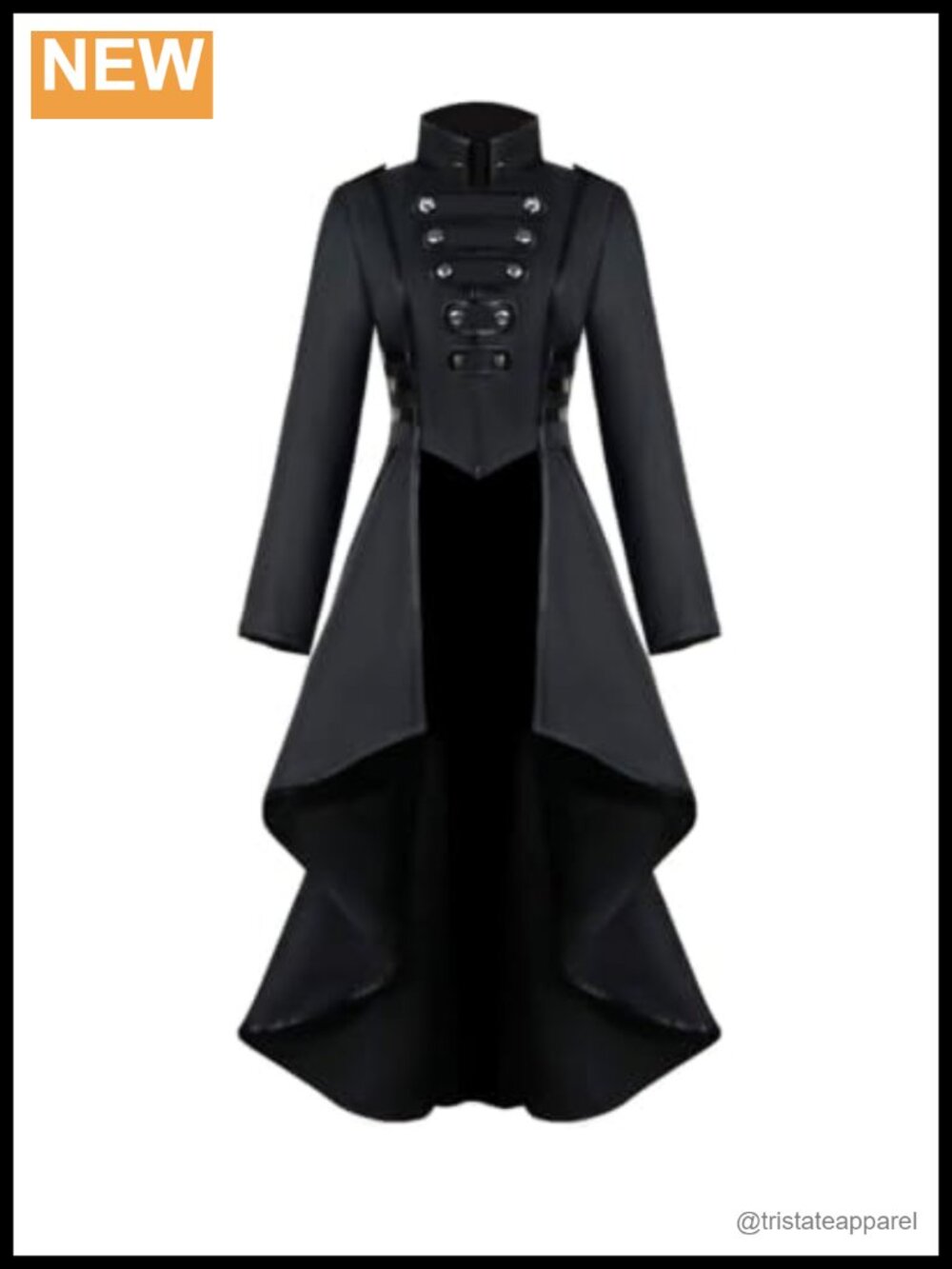 Gothic Tailcoat Jacket Irregular Hem Steampunk Victorian Cosplay